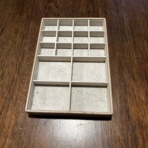 Beige & Gold Color Jewelry Organizer Tray